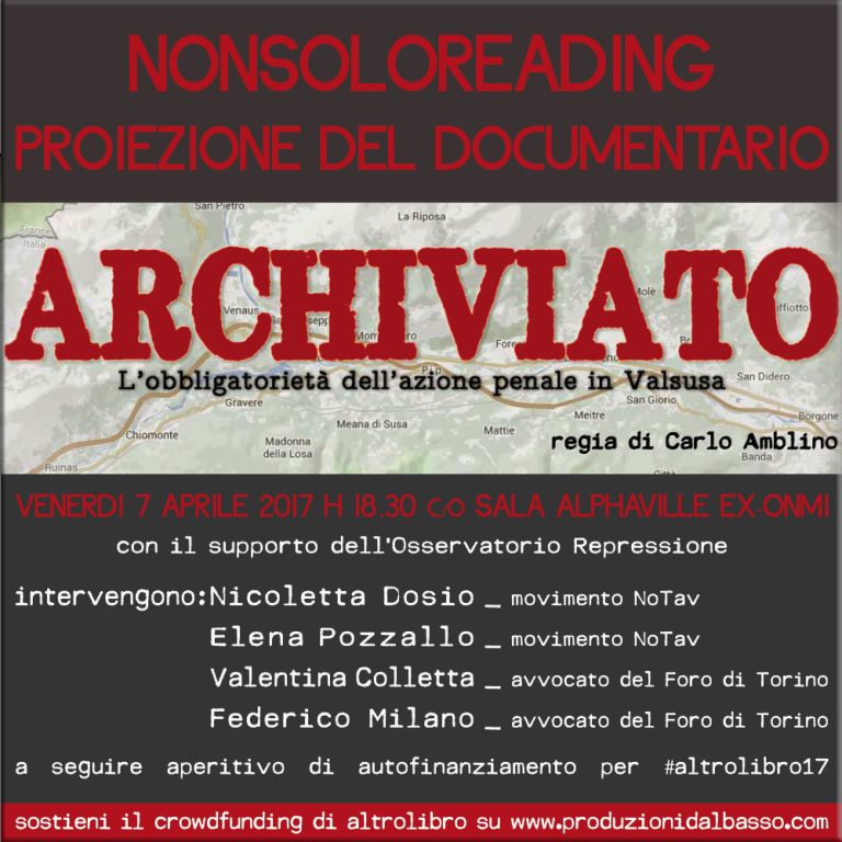 “Archiviato. L’obbligatorietà dell’azione penale in Valsusa”