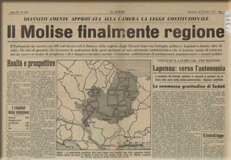 Dicembre 1963: il Molise diventa Regione