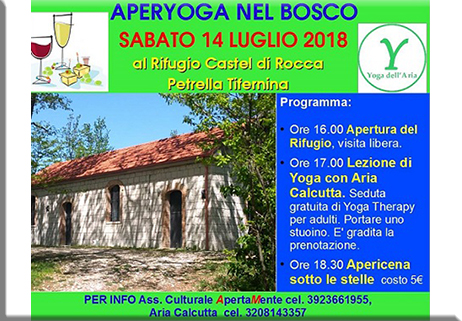 A Petrella Tifernina Aperyoga al Rifugio Castel di Rocca