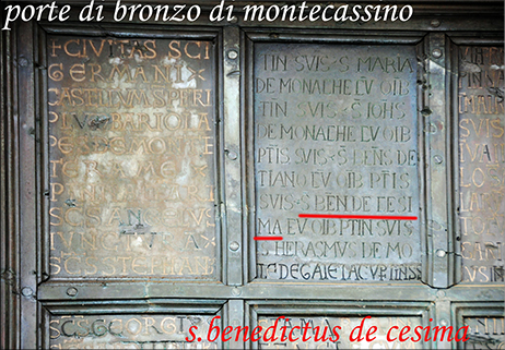 Cesima sulle porte di bronzo di Montecassino