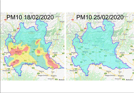 Milano, inquinamento e coronavirus